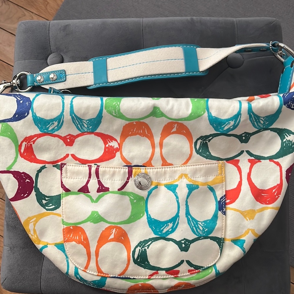 Coach Signature C rainbow hobo bag Y2K style